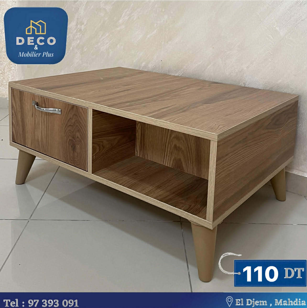 table basse marron 1 marron - Deco et mobiler