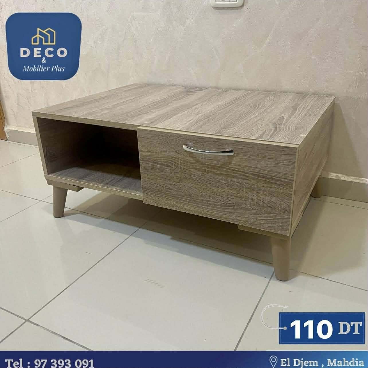 table basse grège 1 grège - Deco et mobiler