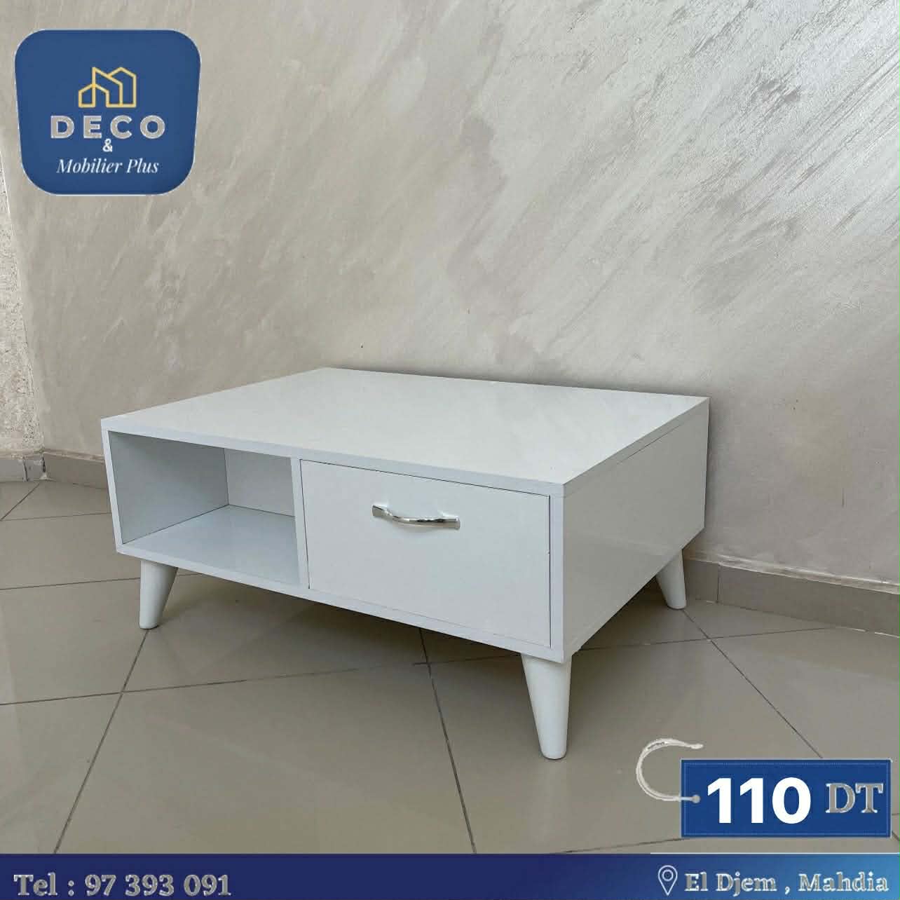 table basse blanc 1 blanc - Deco et mobiler
