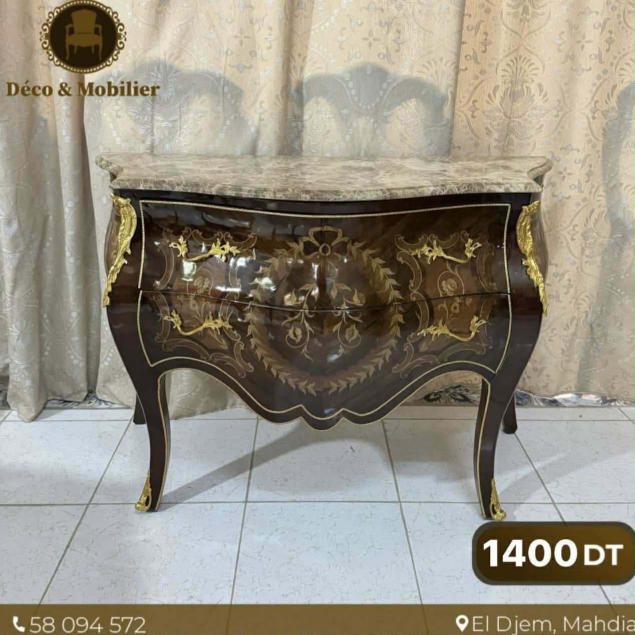 Commode Louis XV Marbre – Collection Prestige Élégante - Deco et mobiler