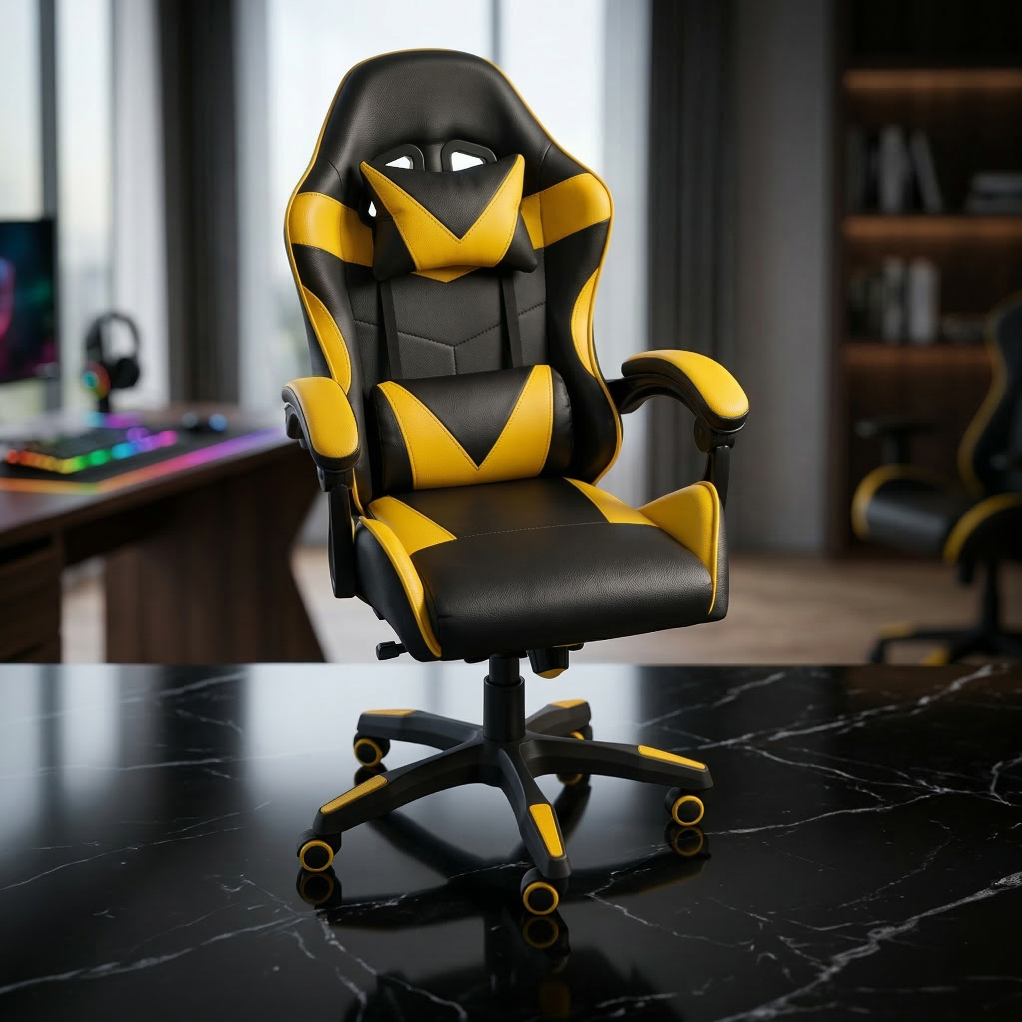 Chaise Gaming Lambo Yellow – Fauteuil Réglable