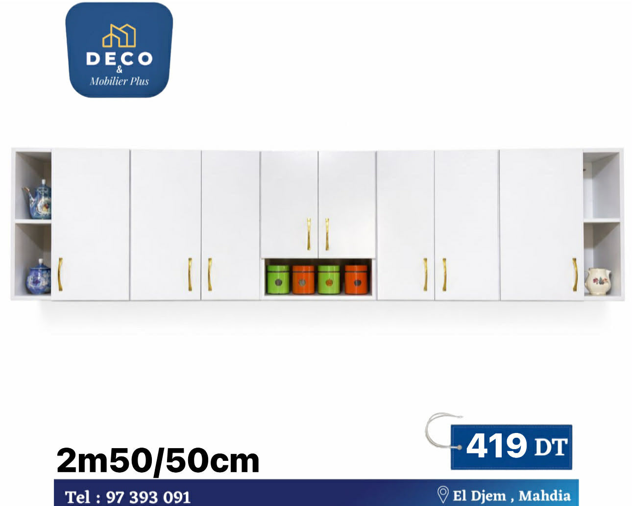élément cuisine blanc 2m50 - Deco et mobiler