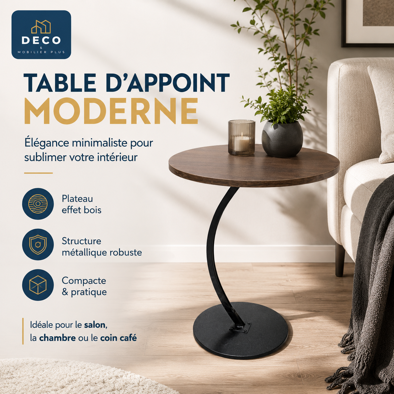 Table d'appoint moderne 12-8