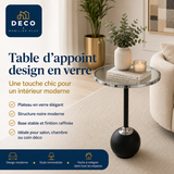 Table d'appoint design en verre - vue 2