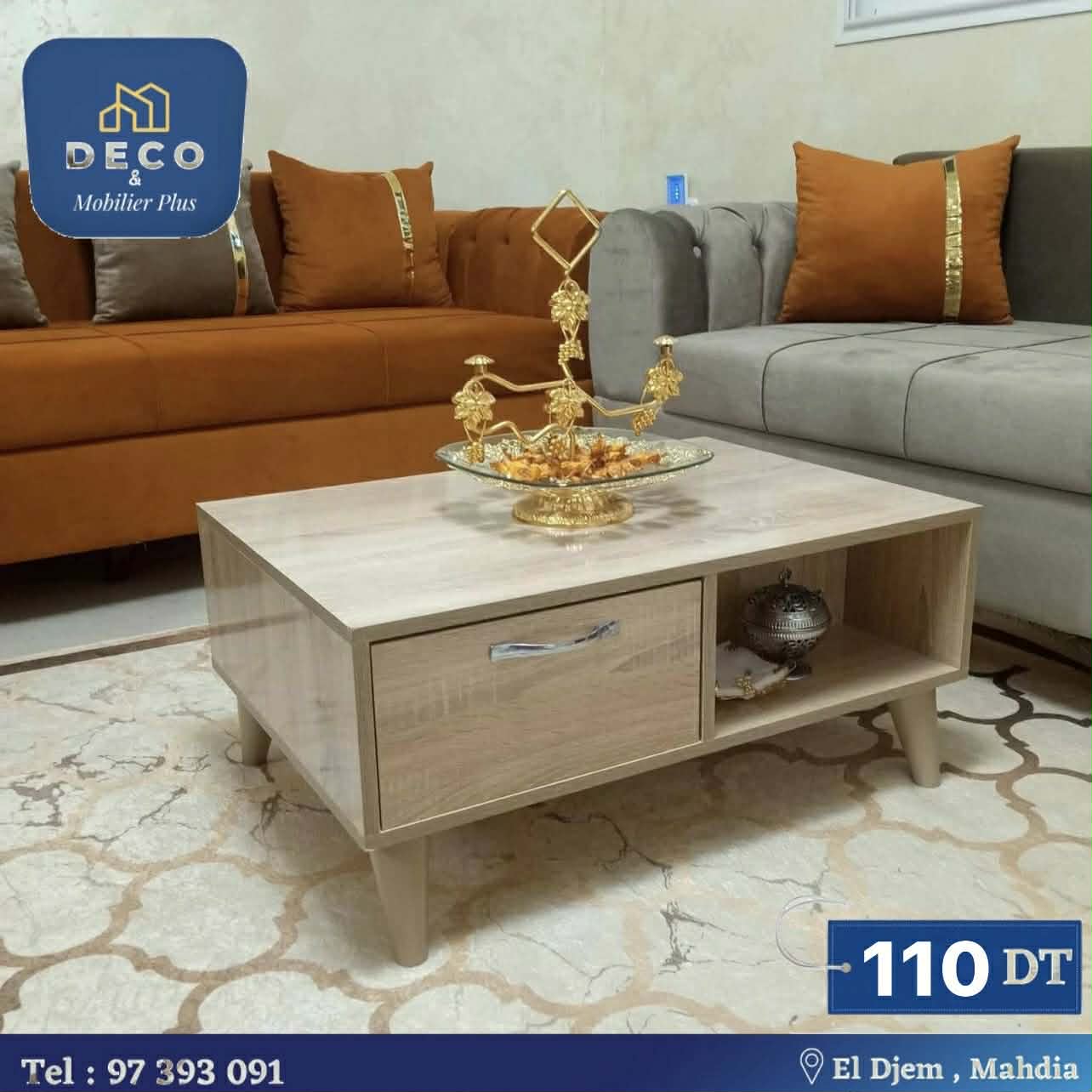 table basse beige 1 beige - Deco et mobiler