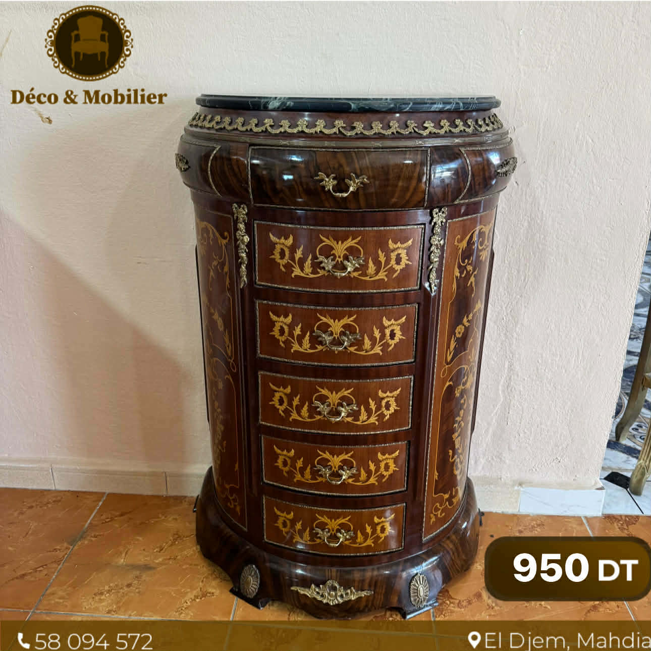 Commode Louis XV Marquetée – Collection Prestige Classique - Deco et mobiler