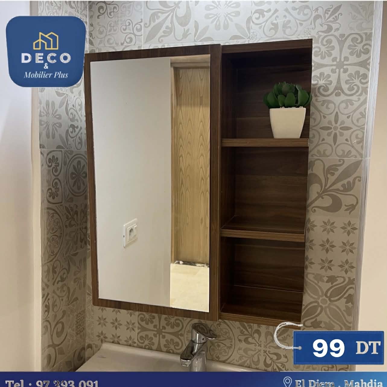 Armoire Miroir Murale avec Étagères – Meuble Salle de Bain